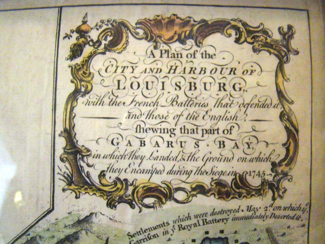 A fine and rare 18th century engraving entitlled "A Plan of the City & Fortifications of Louisberg" by Richard Gridley, Lt. Col. of Arillery, in 1745. — image 3